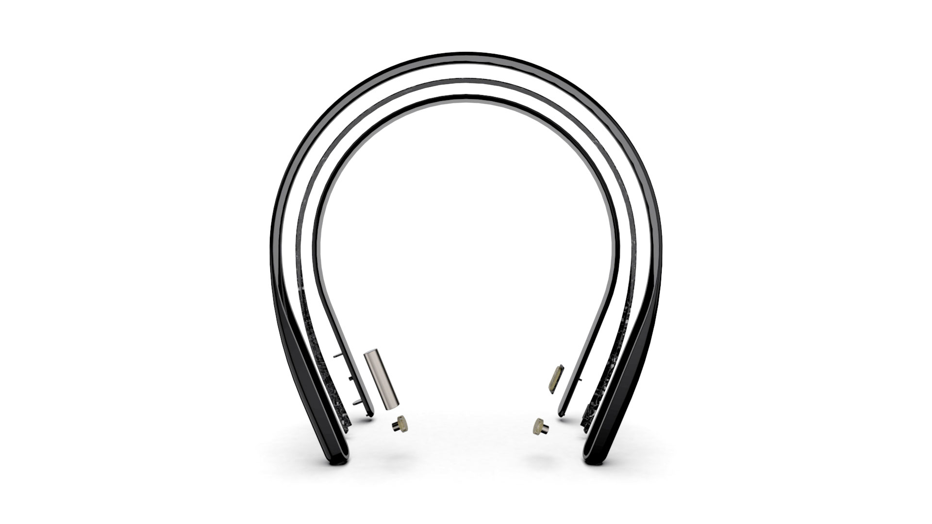 Bone headphones exploded view render