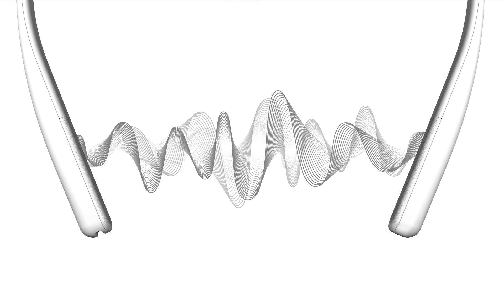 Bone headphones sound waves