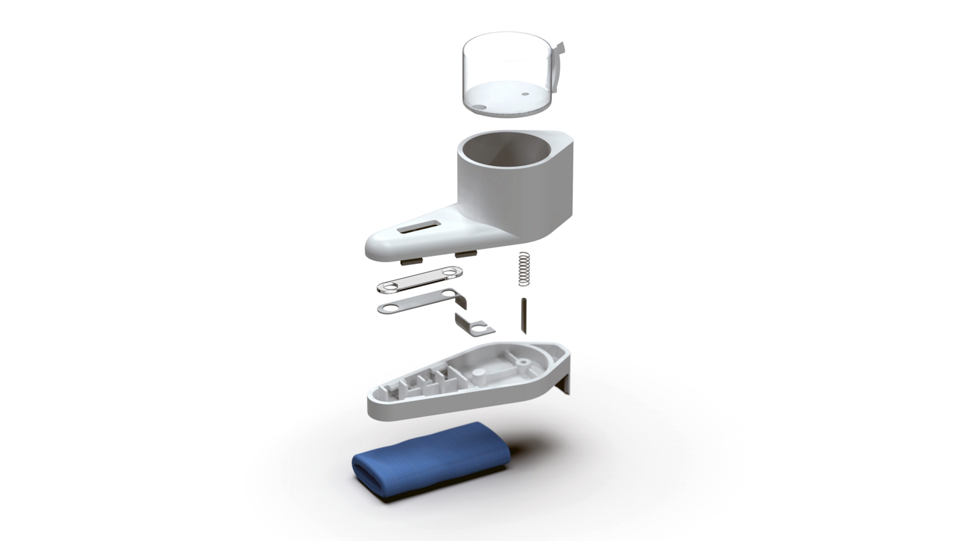 Exploded view of Catch HIV detector