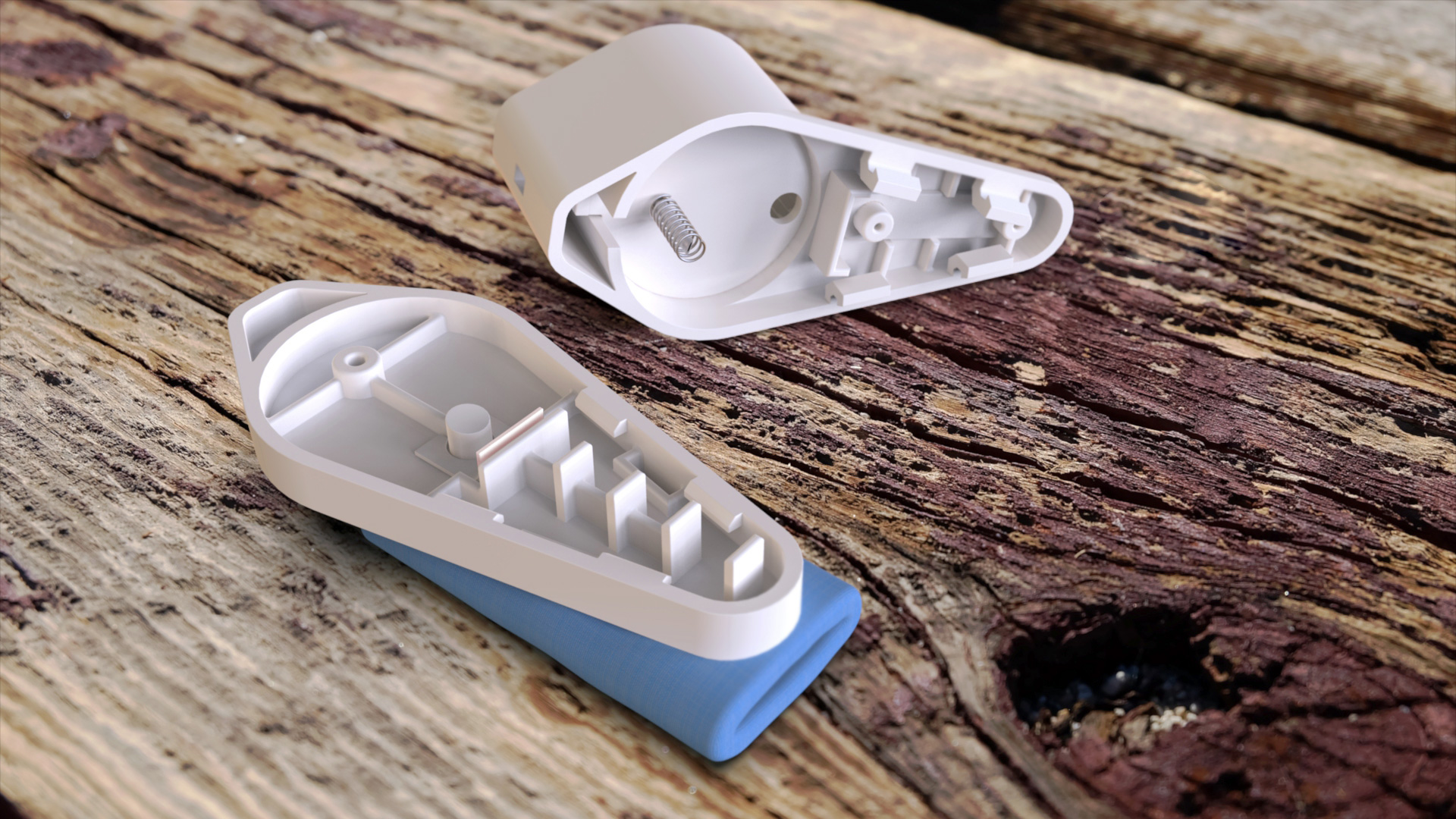 Injection mould detailing render of Catch HIV detector