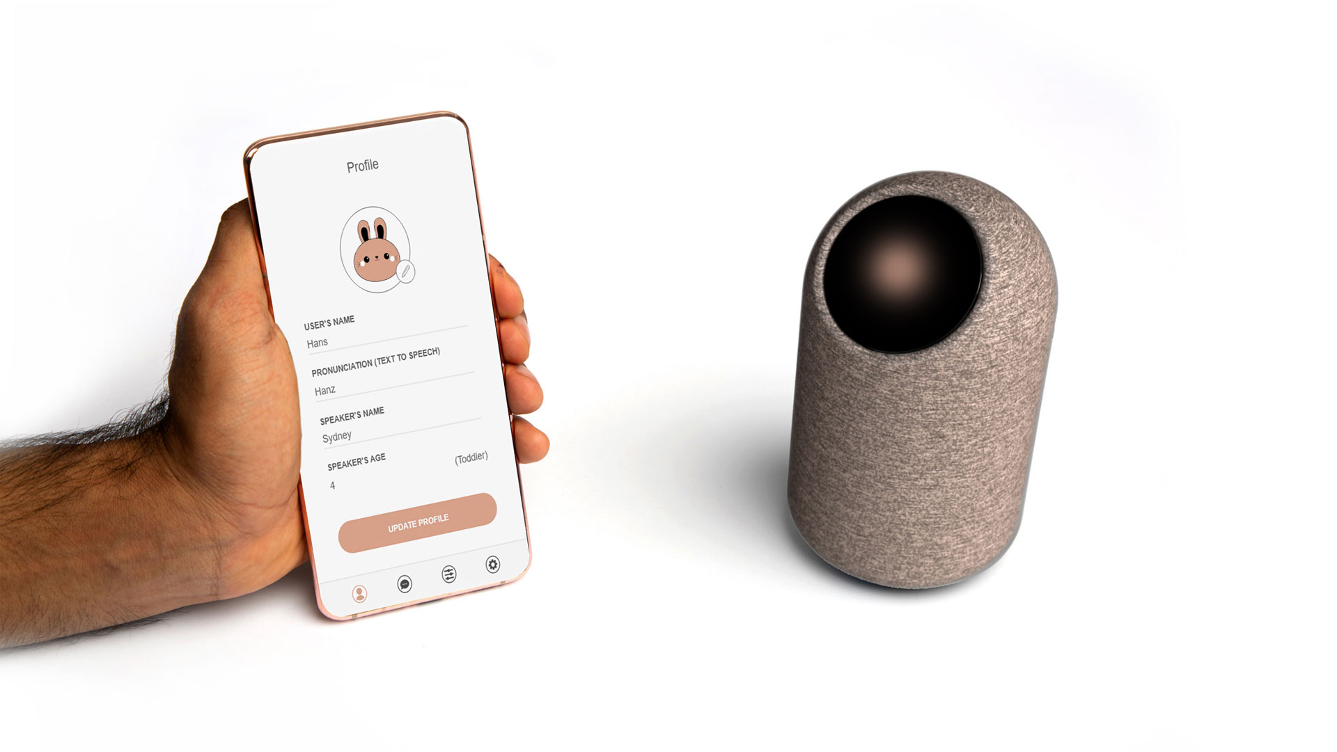 Gloo smartphone and smart speaker