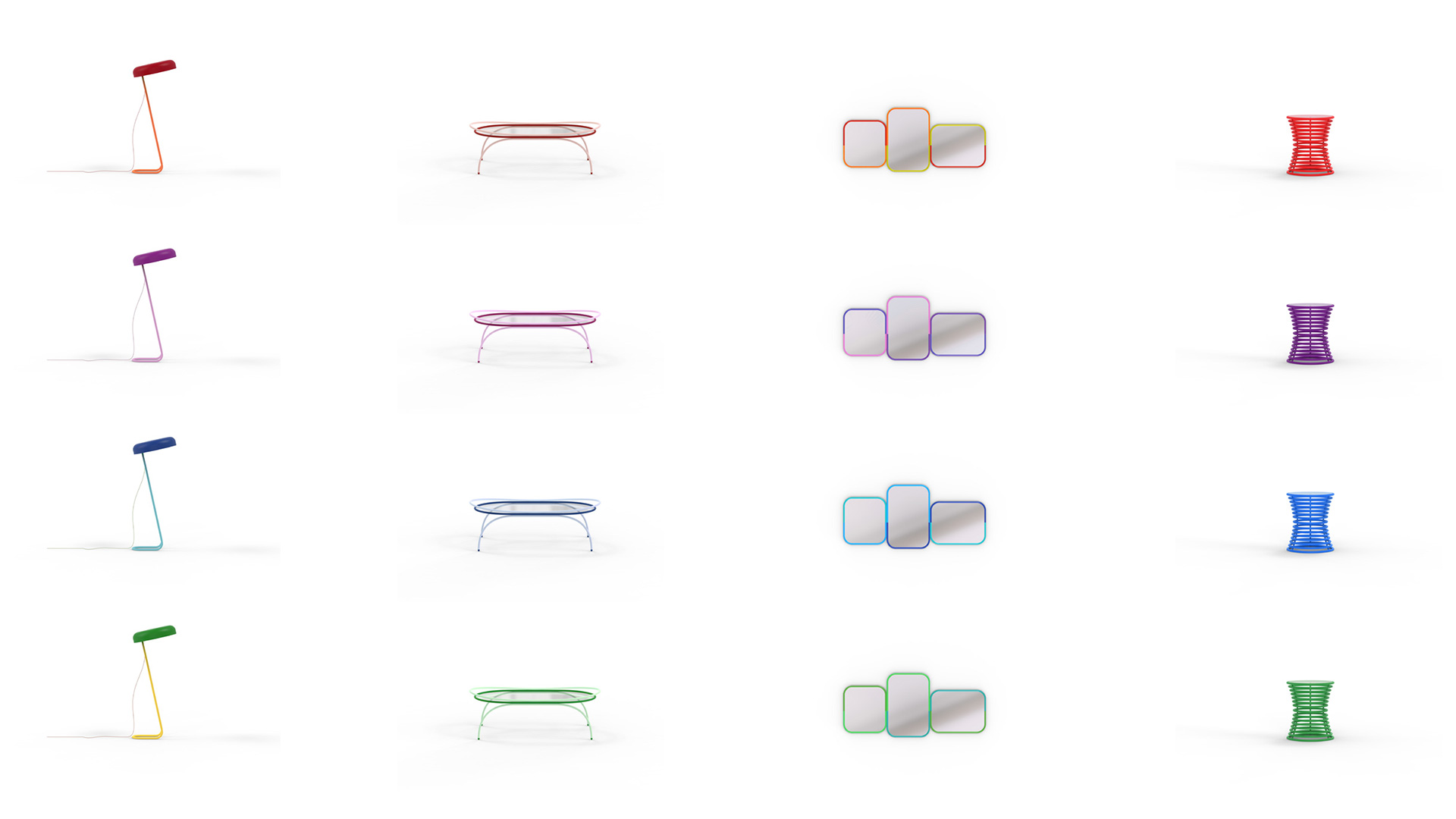 Colour variations of London Tube furniture