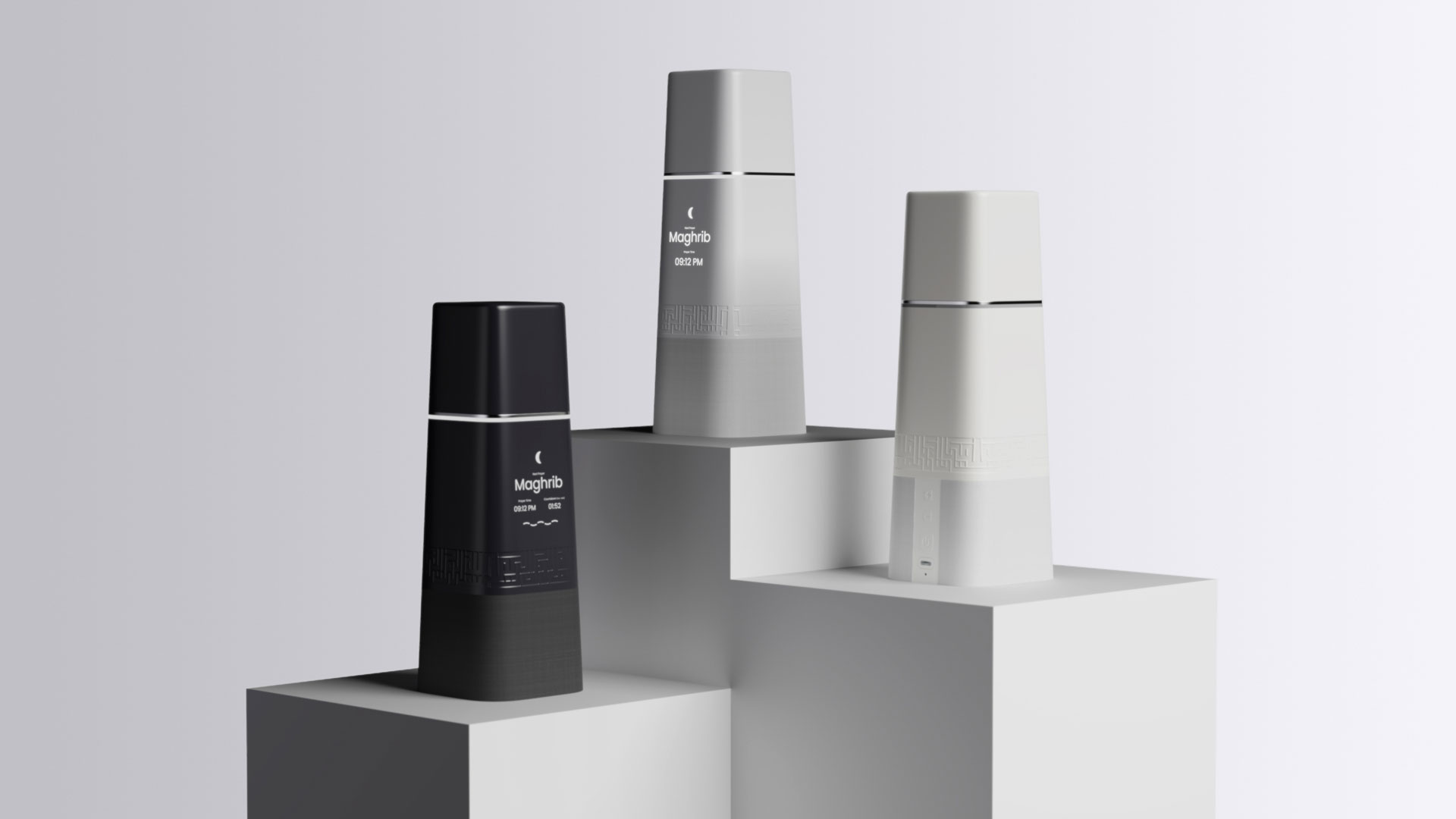 Minara smart speaker render on blocks